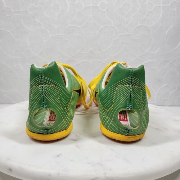 Nike Bowerman Zoom Victory Shoes Mens 11.5‎ Yellow Green Ultra Lite Track Field - Picture 4 of 14